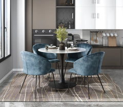 Cosimo White/Black Dining Table - Ornate Home