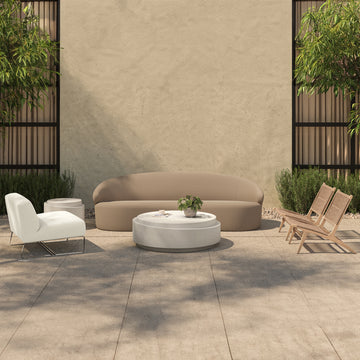 Cosmo Off White Outdoor Accent Table - Ornate Home
