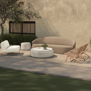 Cosmo Off White Outdoor Accent Table - Ornate Home