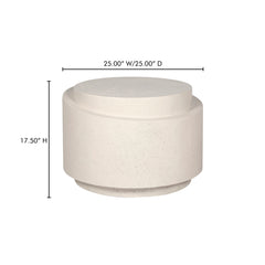 Cosmo Off White Outdoor Accent Table - Ornate Home