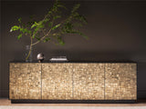 Cosmo Pyrite/Matte Black Credenza - Ornate Home