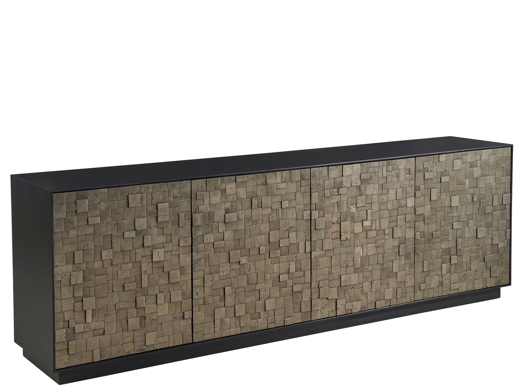 Cosmo Pyrite/Matte Black Credenza - Ornate Home