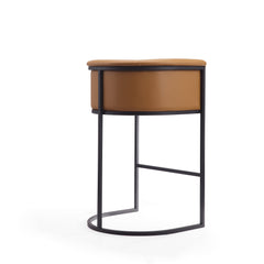 Cosmopolitan Barstool in Camel and Black (set of 3) - Ornate Home