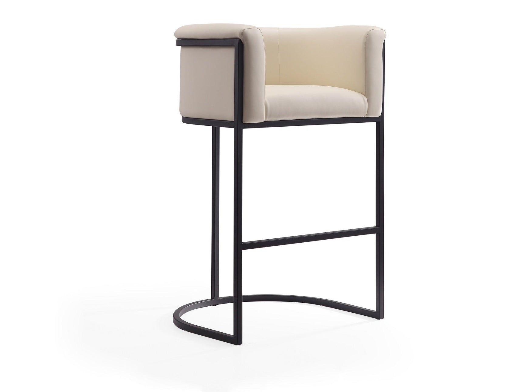 Cosmopolitan Barstool in Cream and Black - Ornate Home