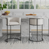 Cosmopolitan Barstool in Cream and Black - Ornate Home