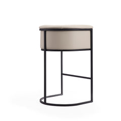 Cosmopolitan Barstool in Cream and Black (set of 2) - Ornate Home