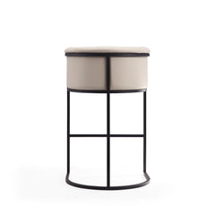 Cosmopolitan Barstool in Cream and Black (set of 2) - Ornate Home