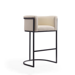 Cosmopolitan Barstool in Cream and Black (set of 3) - Ornate Home