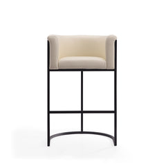 Cosmopolitan Barstool in Cream and Black (set of 3) - Ornate Home
