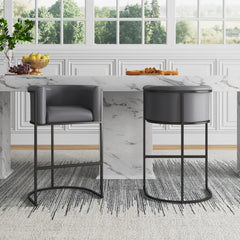 Cosmopolitan Barstool in Grey and Black - Ornate Home