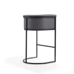Cosmopolitan Barstool in Grey and Black (set of 2) - Ornate Home
