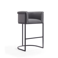 Cosmopolitan Barstool in Grey and Black (set of 3) - Ornate Home