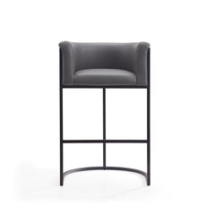 Cosmopolitan Barstool in Grey and Black (set of 3) - Ornate Home