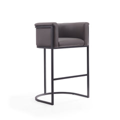 Cosmopolitan Barstool in Pebble and Black (set of 2) - Ornate Home