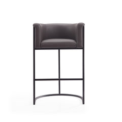 Cosmopolitan Barstool in Pebble and Black (set of 2) - Ornate Home