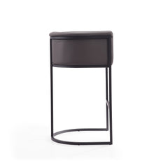 Cosmopolitan Barstool in Pebble and Black (set of 2) - Ornate Home