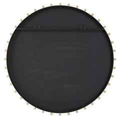 Cosmopolitan Black/Brass Round Mirror - Ornate Home