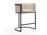 Cosmopolitan Counter Stool in Cream and Black - Ornate Home