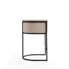 Cosmopolitan Counter Stool in Cream and Black (set of 2) - Ornate Home