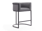 Cosmopolitan Counter Stool in Grey and Black - Ornate Home