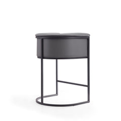 Cosmopolitan Counter Stool in Grey and Black (set of 2) - Ornate Home