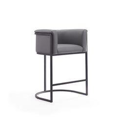 Cosmopolitan Counter Stool in Grey and Black (set of 3) - Ornate Home