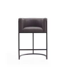 Cosmopolitan Counter Stool in Pebble and Black (set of 2) - Ornate Home