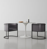 Cosmopolitan Dining Chair in Pebble and Black - Ornate Home
