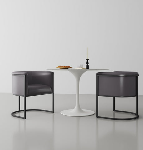 Cosmopolitan Dining Chair in Pebble and Black - Ornate Home