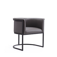 Cosmopolitan Dining Chair in Pebble and Black (set of 2) - Ornate Home