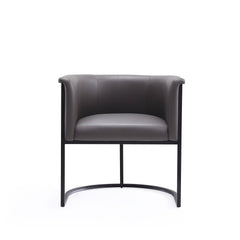 Cosmopolitan Dining Chair in Pebble and Black (set of 2) - Ornate Home