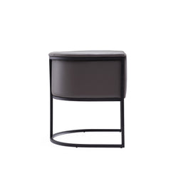 Cosmopolitan Dining Chair in Pebble and Black (set of 2) - Ornate Home
