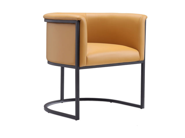 Cosmopolitan Dining Chair in Saddle and Black - Ornate Home