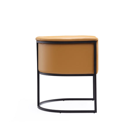 Cosmopolitan Dining Chair in Saddle and Black - Ornate Home
