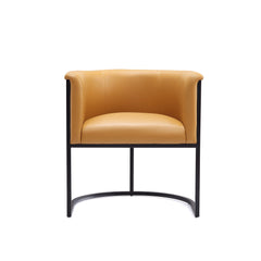 Cosmopolitan Dining Chair in Saddle and Black (set of 2) - Ornate Home