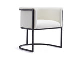 Cosmopolitan Dining Chair in White and Black - Ornate Home