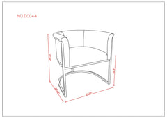 Cosmopolitan Dining Chair in White and Black - Ornate Home