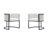 Cosmopolitan Dining Chair in White and Black (set of 2) - Ornate Home