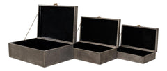 Cosmos Black Nesting Boxes (Set of 3) - Ornate Home