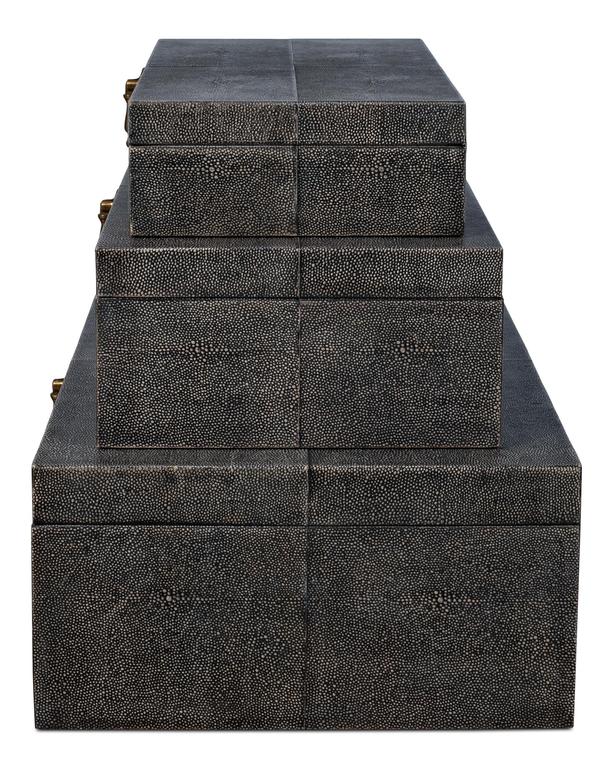 Cosmos Black Nesting Boxes (Set of 3) - Ornate Home