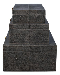 Cosmos Black Nesting Boxes (Set of 3) - Ornate Home