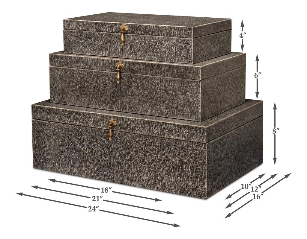 Cosmos Black Nesting Boxes (Set of 3) - Ornate Home