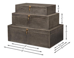 Cosmos Black Nesting Boxes (Set of 3) - Ornate Home