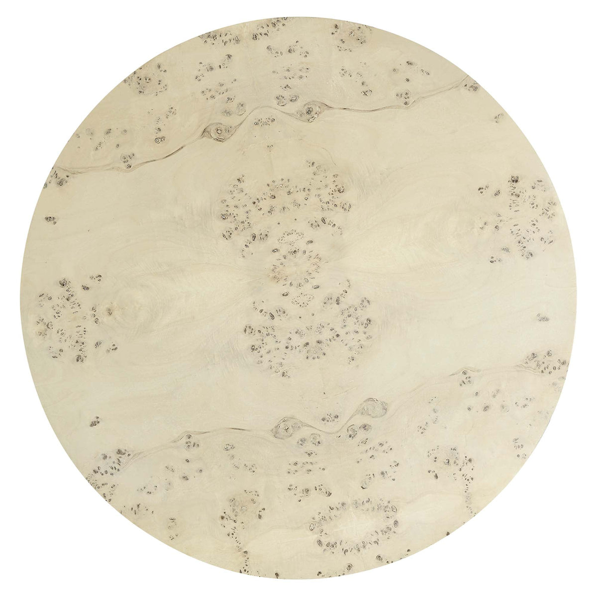 Cosmos Bleached 35" Round Burl Wood Coffee Table - Ornate Home