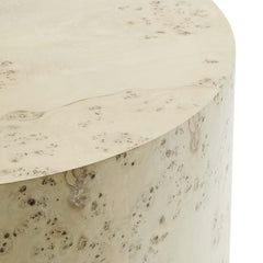 Cosmos Bleached 35" Round Burl Wood Coffee Table - Ornate Home