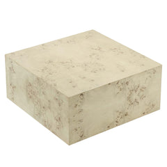 Cosmos Bleached 36" Square Burl Wood Coffee Table - Ornate Home