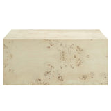 Cosmos Bleached 36" Square Burl Wood Coffee Table - Ornate Home