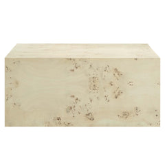 Cosmos Bleached 36" Square Burl Wood Coffee Table - Ornate Home