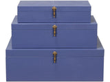 Cosmos Blue Nesting Boxes (Set of 3) - Ornate Home