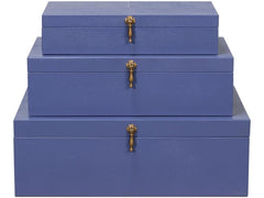 Cosmos Blue Nesting Boxes (Set of 3) - Ornate Home